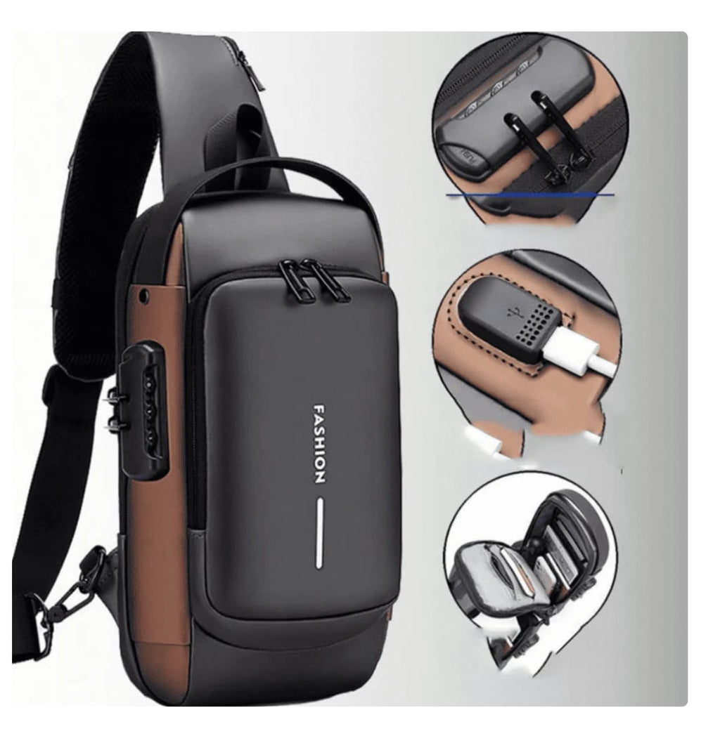 Mochila Antirrobo Con Puerto Usb AZUL